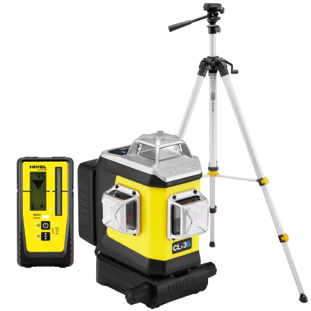 Nivel System CLx3B + statyw SJJ-M1 EX + odbiornik CLS-300 Digital - laser krzyżowy niebieski 3 × 360° 3D Bluetooth